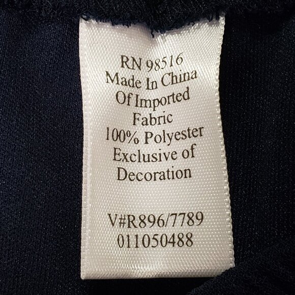 Coldwater‎ Creek Womens Beaded Fairy Midi Skirt Size 16 Petite Blue Sheer Church - Picture 5 of 10